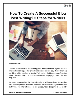 How To Create A Successful Blog Post Writing? 5 Steps for Writers