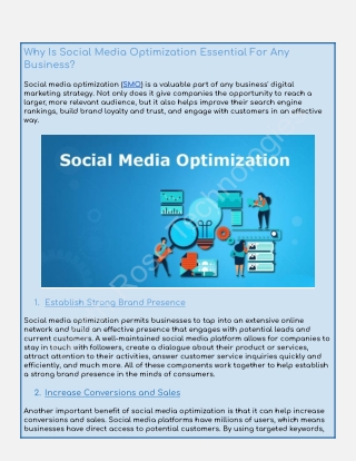 Why Is Social Media Optimization Essential For Any Business (1)