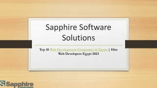 Top 10 Web Development Companies in Egypt  | Hire Web Developers Egypt 2023