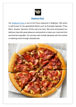 Get Up to 10% off - Check out Brabham Pizza Menu, WA