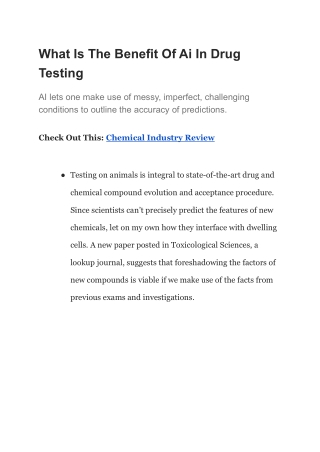 What Is The Benefit Of Ai In Drug Testing (2)