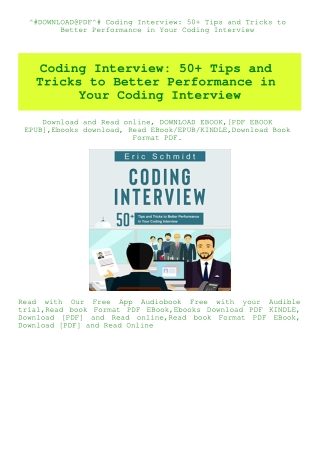 ^#DOWNLOAD@PDF^# Coding Interview 50  Tips and Tricks to Better Performance in Your Coding Interview