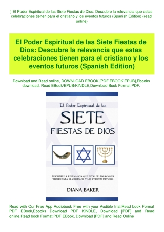 ^READ) El Poder Espiritual de las Siete Fiestas de Dios Descubre la relevancia que estas celebracion