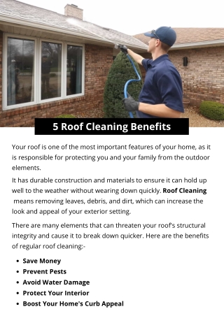 5 Roof Cleaning Benefits