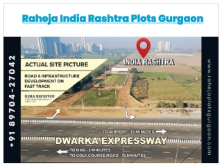 RAHEJA INDIA RASHTRA - Residential Plots in Sector 88A Gurgaon