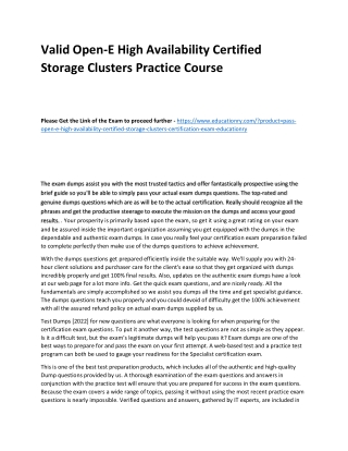 Open-E High Availability Certified Storage Clusters