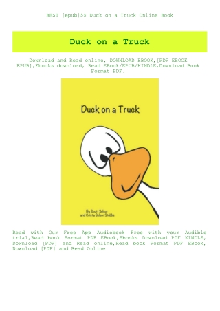 BEST [epub]$$ Duck on a Truck Online Book