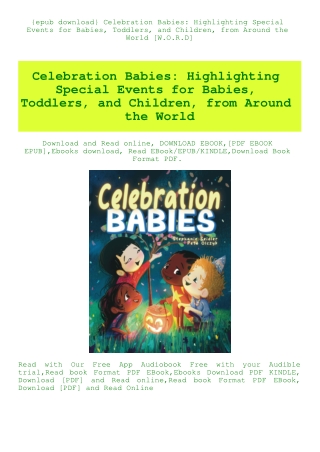 {epub download} Celebration Babies Highlighting Special Events for Babies  Toddlers  and Children  f