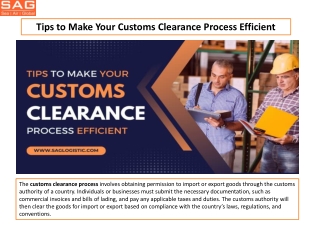 Tips to Make Your Customs Clearance Process Efficient