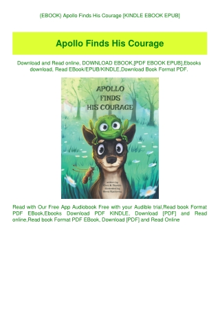 {EBOOK} Apollo Finds His Courage [KINDLE EBOOK EPUB]