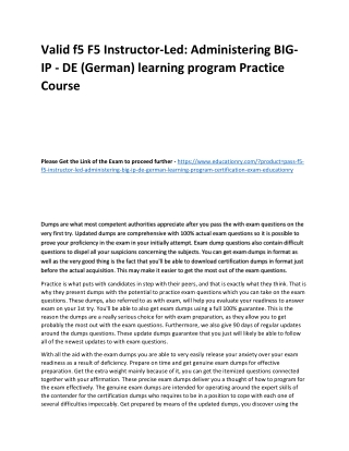 f5 F5 Instructor-Led: Administering BIG-IP - DE (German) learning program