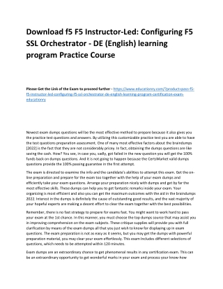 f5 F5 Instructor-Led: Configuring F5 SSL Orchestrator - DE (English)