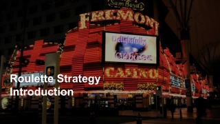 Roulette Strategy Introduction 1