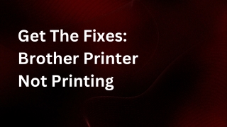 Get The Fixes: Brother Printer Not Printing