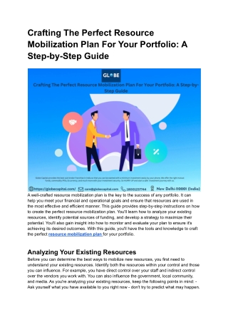 Crafting The Perfect Resource Mobilization Plan For Your Portfolio_ A Step-by-Step Guide