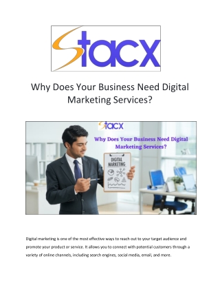 Why Does Your Business Need Digital Marketing Services