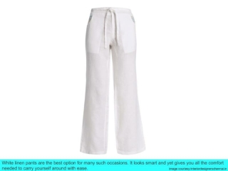 White Linen Pants for Various Occasions