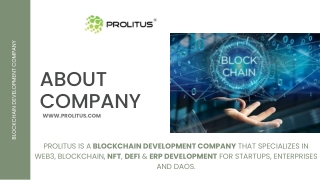 Blockchain Development Company - Prolitus