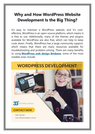 Why and How WordPress Website Development Is The Big Thing (1)