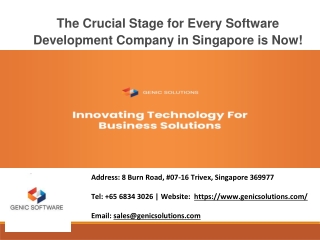 The Crucial Stage for Every Software Development Company in Singapore is Now!
