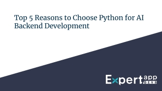 Top 5 Reasons to Choose Python for AI Backend Development