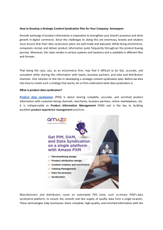 How to Develop a Strategic Content Syndication Plan for Your Company - Amazepxm.docx