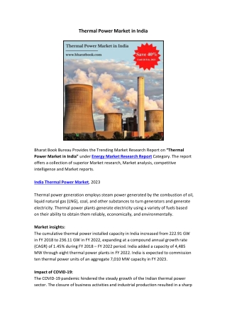 Thermal Power Market in India