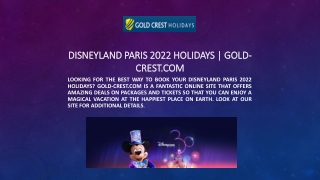 Disneyland Paris 2022 Holidays | Gold-crest.com