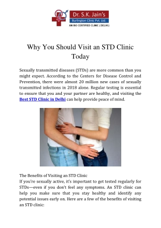 Best STD Clinic in Delhi Call-9870270621