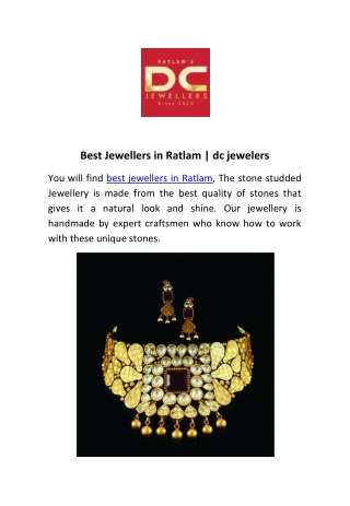 Best Jewellers in Ratlam | dc jewellers