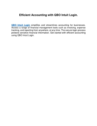 QBO-Intuit-Login
