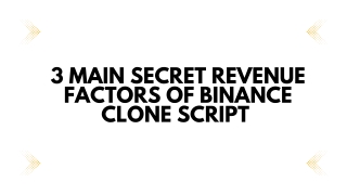 What Are The  Main 3 Revenue For Crypto Exchanges Like  Binance?