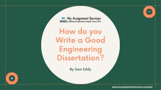 How do you Write a Good Engineering Dissertation