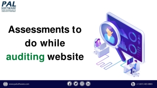 Assessments to do while auditing website