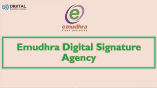 Emudhra digital signature agency