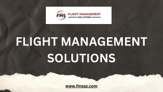 FLIGHT MANAGEMENT SOLUTIONS