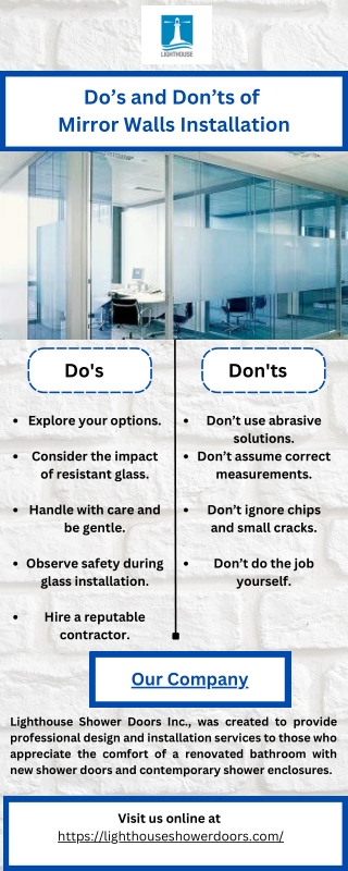 Do’s and Don’ts of Mirror Walls Installation