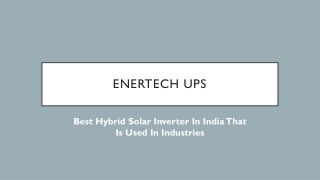 Best Hybrid Solar Inverter In India That Is Used In Industries
