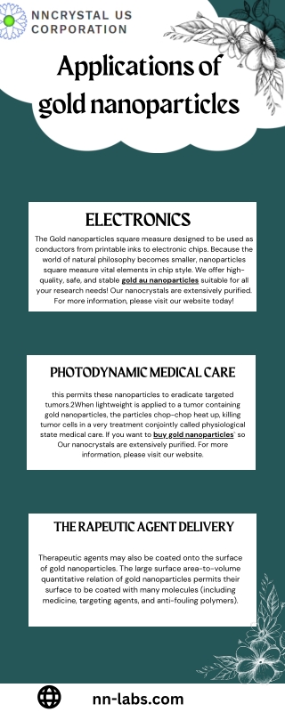 Applications of gold nanoparticles