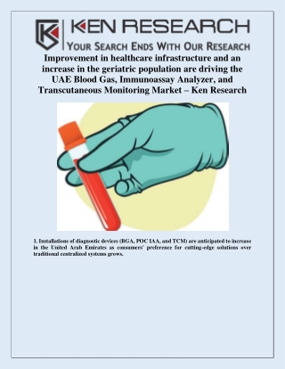 Blood Gas analyzer Machines Market UAE - Ken Research