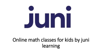 Online math classes for kids by juni learning