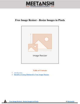 Free Image Resizer - Resize Images in Pixels