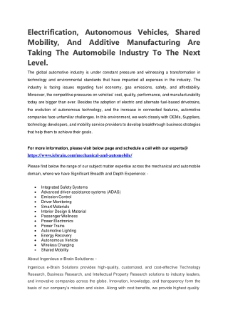 Autonomous Vehicles and Additive Manufacturing Are Taking The Automobile Industry To The Next Level