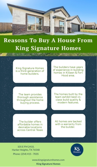 Reason To Buy A Home From King Signature Homes