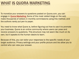 What is quora marketing