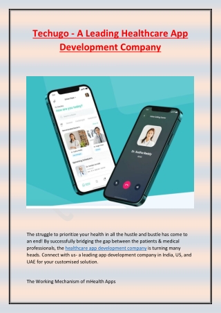 Techugo - A Leading Healthcare App Development Company