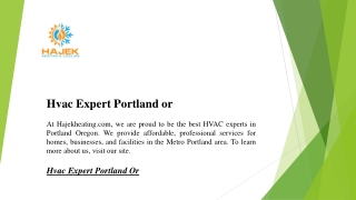 Hvac Expert Portland or | Hajekheating.com
