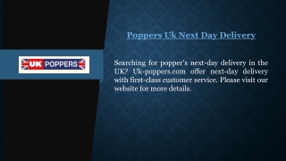 Poppers Uk Next Day Delivery | Uk-poppers.com