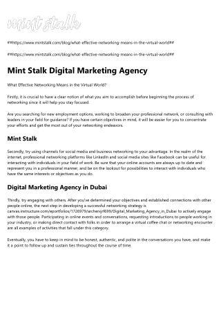 Mint Stalk