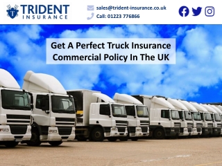 Get A Perfect Truck Insurance Commercial Policy In The UK